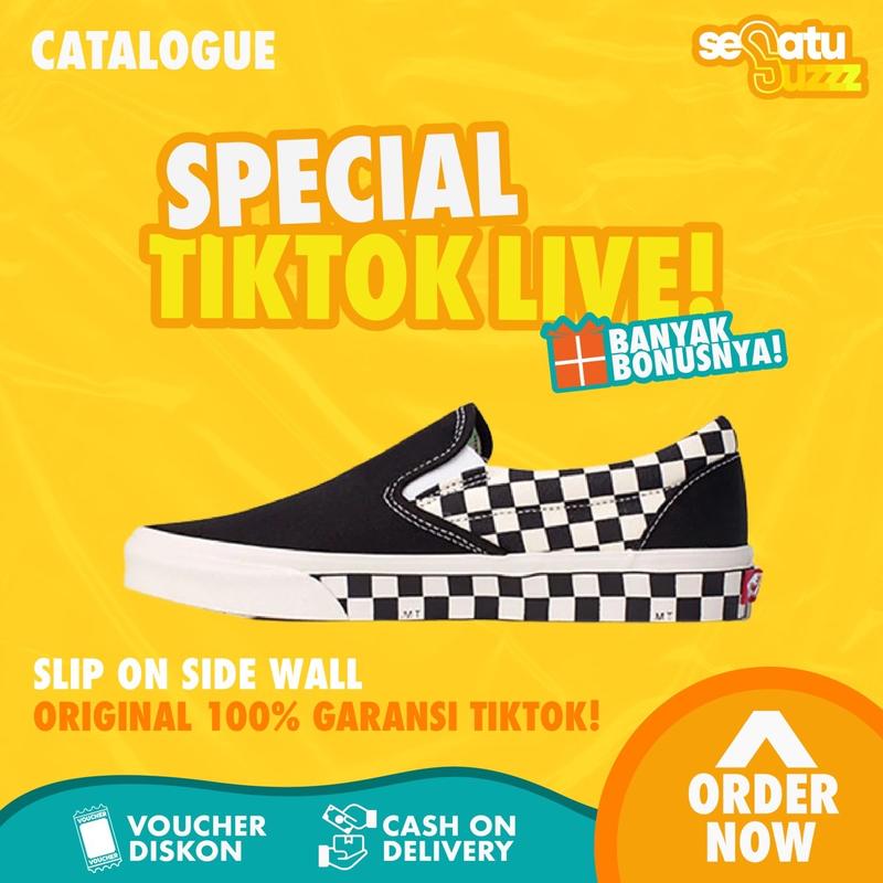 Sneakers Vns Slip On Checkerboard Series 100% Original 2