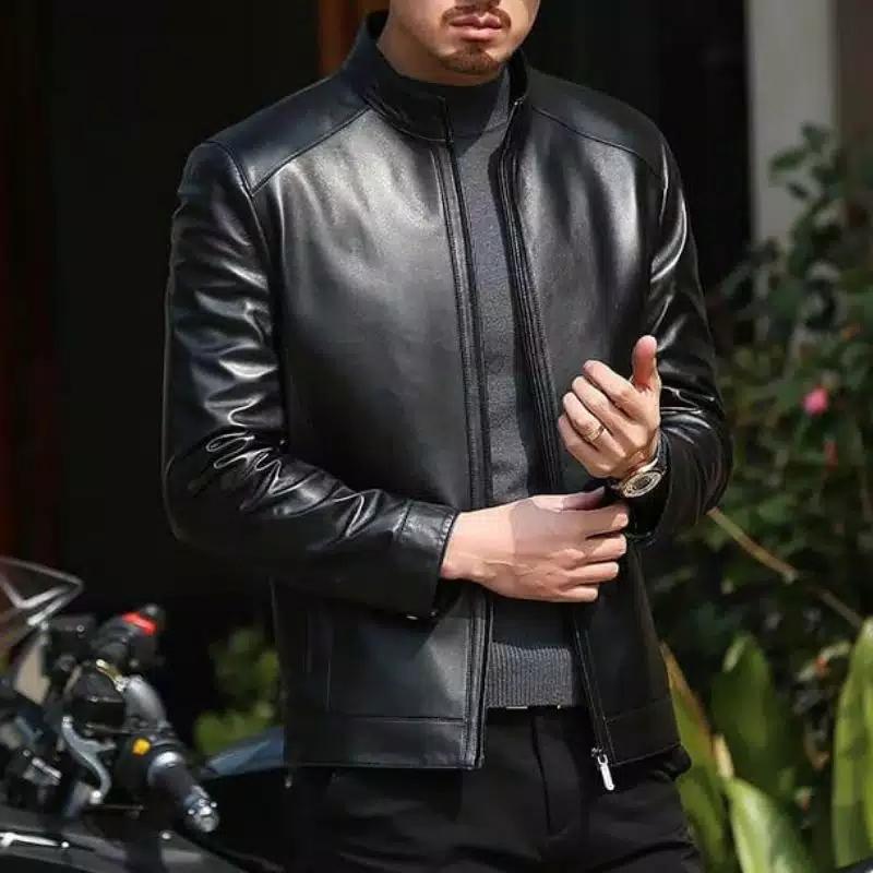 Jaket kulit pria / Jaket touring pria keren / jaket pria Casual 2