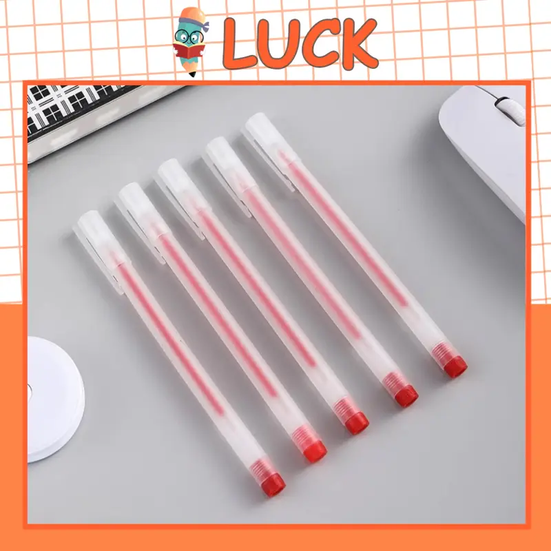 Cọ trắng trong suốt 0, 5 màu trắng bút chì trung lập bút chì bi point bút viết bút màu đen cacbon bút học sinh 4