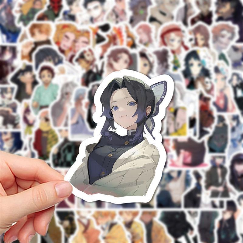 Product Introduction of Hình dán Anime Kimetsu No Yaiba, Thiết kế đội phá hủy ma, Hình dán Nhóm Bùa Hộ Mệnh Bướm chín cột, Thích hợp cho xe tay ga, Vali và Sổ Tay, Hình dán 18