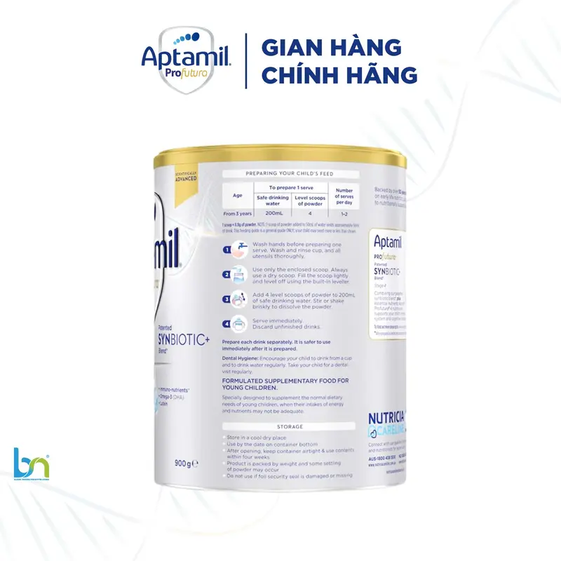 [FLS] Sữa Aptamil Úc date xa số 4 công thức tăng trưởng, đủ số cho bé từ 3y 900gr 2