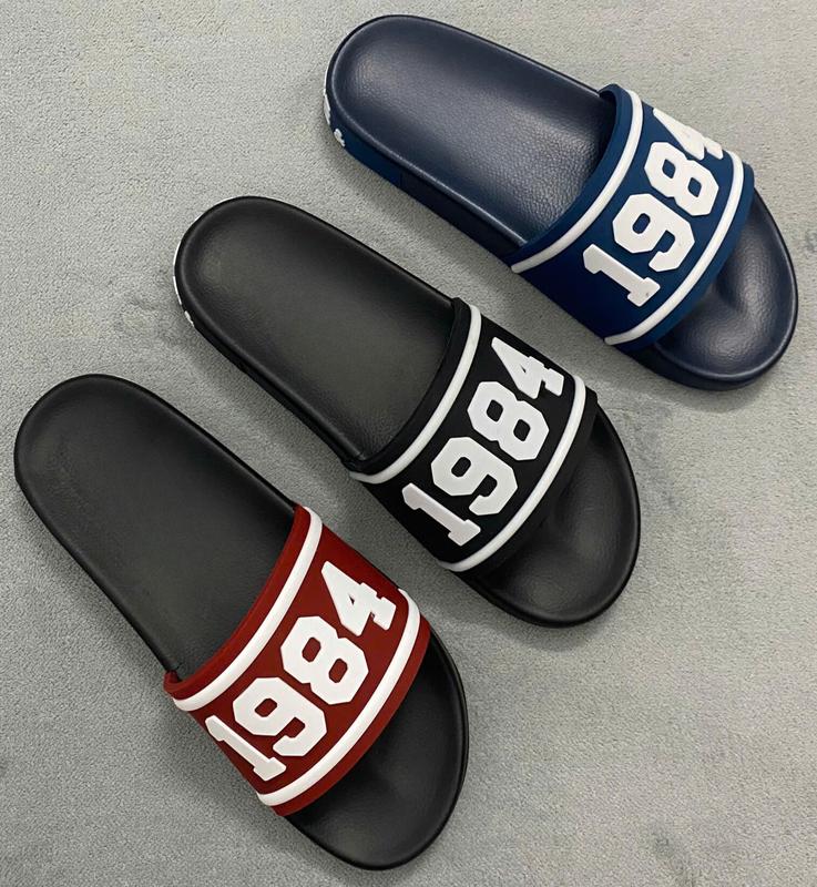 Dép Nam D.G - 1984 Quai Ngang Chữ Nổi Full Chữ - Dép Nam DG 2 LỚP mẫu mới Cao su Non Đúc Khối (Full Box)