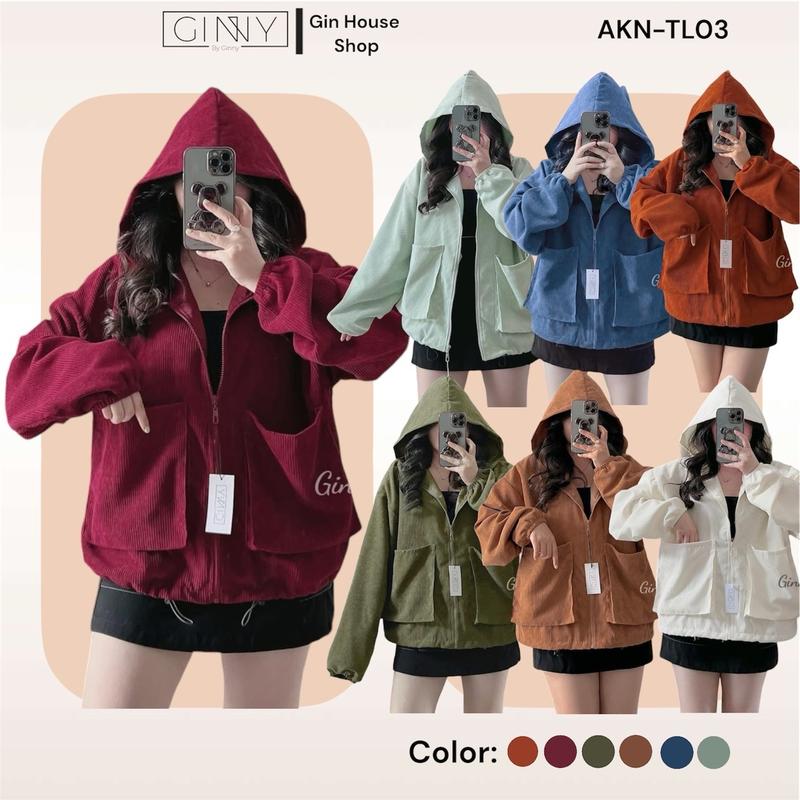 Áo Khoác Nhung Tăm Ulzza TL03 Chống Nắng Form Túi Hộp Dễ Thương Mềm Mịn Gam Màu Trẻ Trung Tươi Tắn Thích Hợp Diện Đi Học Đi Chơi Đi Làm Top Jacket Nữ Women