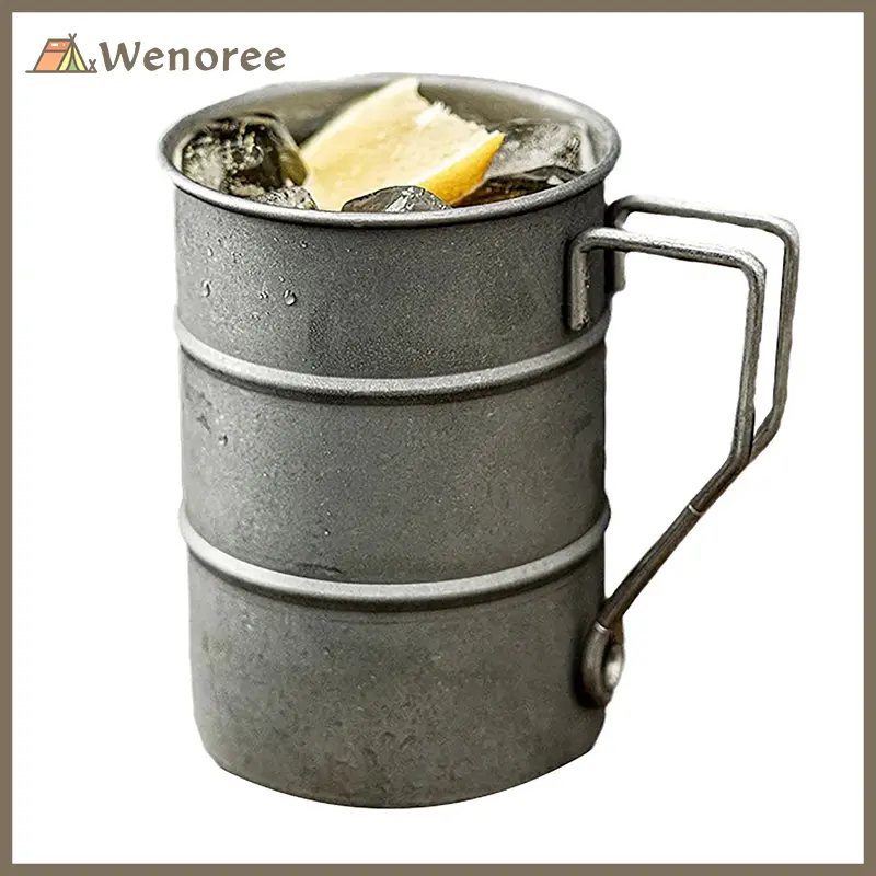 Cốc Nước Cà Phê, Phong Cách Cổ Điển Cổ Điển, Cốc Thùng Dầu Phong Cách Công Nghiệp, Thích Hợp Cho Cắm Trại Ngoài Trời Và Dã Ngoại, Cốc Bia, Dụng Cụ Uống Nước, Làm Bằng Thép Không Gỉ 5