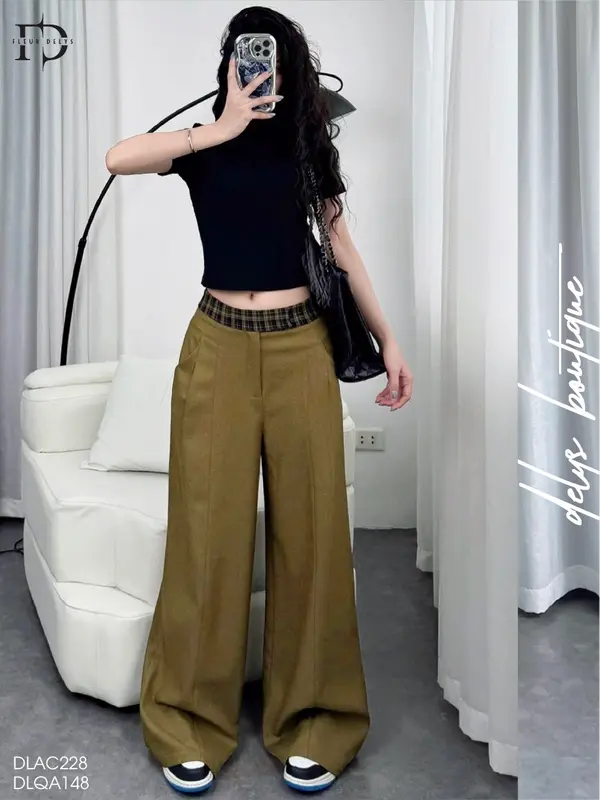 Áo Croptop Nữ Phối Gân Ngắn Tay Nhiều Màu Delys DLAC228 2