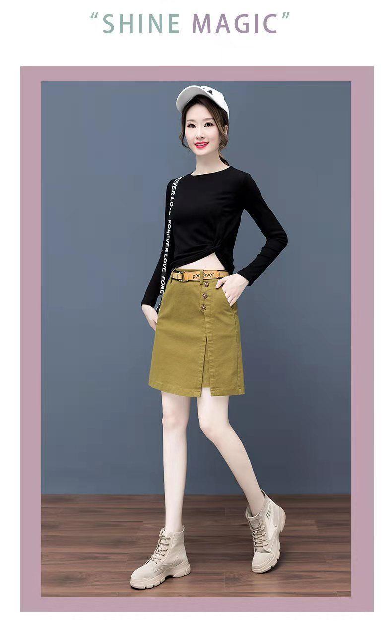 Product Introduction of Chân Váy Chữ A, Dành Cho Nữ, Phong Cách Thường Ngày Cạp Cao, Dáng Ôm, Chân Váy Bodycon Dễ Phối Đồ Lộ Thân, Thanh Lịch, Thời Trang, Hàng Mới Về Năm 2024 Women Khuy 10