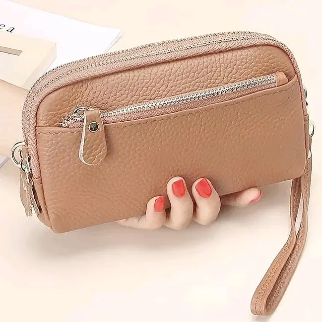 Dompet Wanita REALPICT 3 Ruang Murah Mewah Elegant untuk hp uang dan kunci kunci Dompet Panjang Dompet Kartu Wadah/Dompet Koin 4