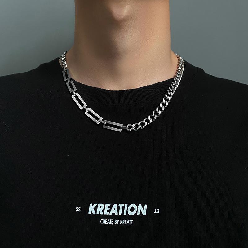 Product Introduction of Kalung Perak Berbilang Lapisan, Gaya Hip Hop Y2k, Uniseks Rantai Titanium 14