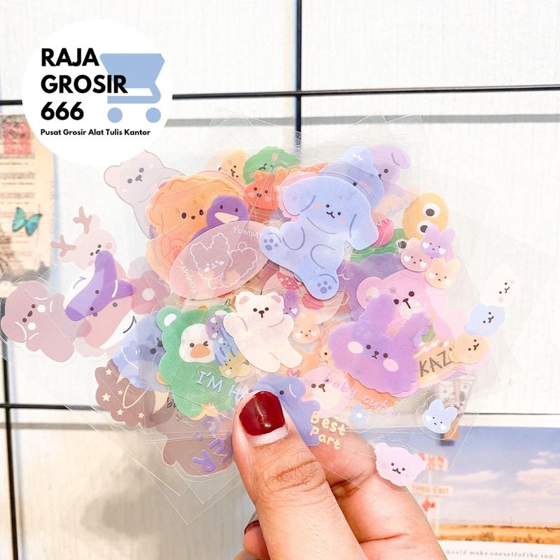 Pouch Set alat tulis viral alat-alat sekolah aesthetic Pulpen pensil penggaris dll Penghapus Rautan Stationery 3