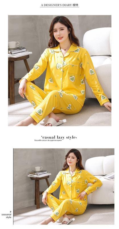 Product Introduction of Bộ Đồ Ngủ, Cao Cấp, Dành Cho Nữ, Mùa Xuân Và Mùa Thu, Dài Tay, Bộ Đồ Cardigan, Phong Cách Hàn Quốc, Thiết Kế Ngọt Ngào, Ngoại Cỡ, Thích Hợp Cho Mùa Thu Và Mùa Đông, Đồ Mặc Nhà 1