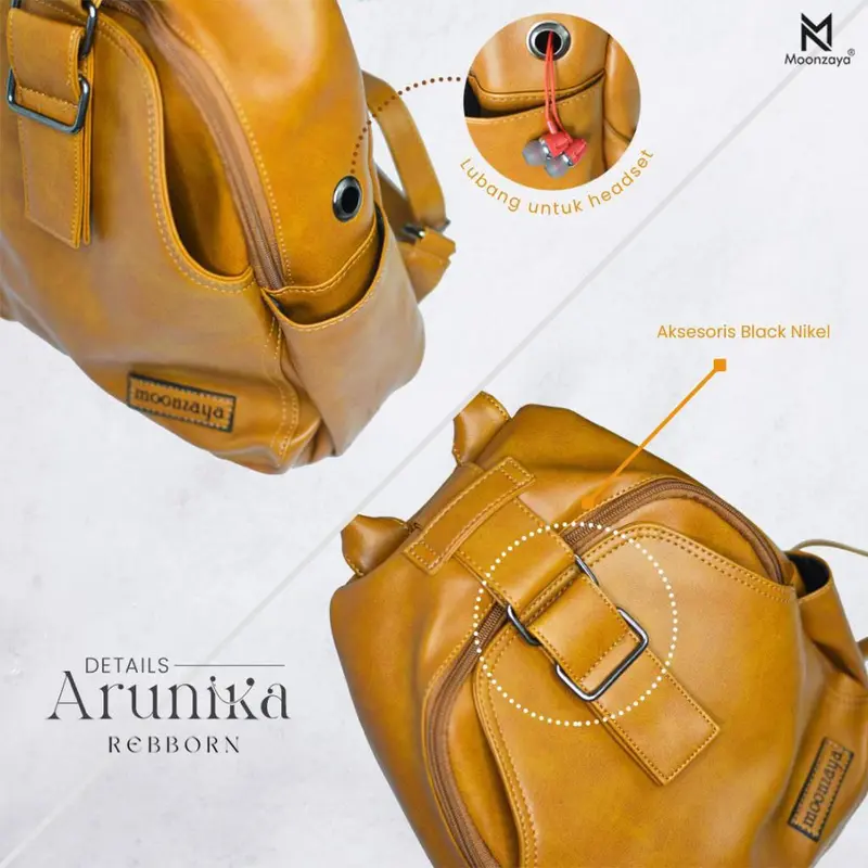 Ransel Backpack Wanita Arunika Moonzaya Bahaan Sintetic Leather 3