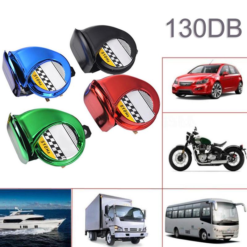 Product Introduction of Universal 12V DC Motorcycle Car Horn Loud Pressure Klaxon Speaker Waterproof 130db Snail Cry Air Horn for Car Motorcycle Clarion 4