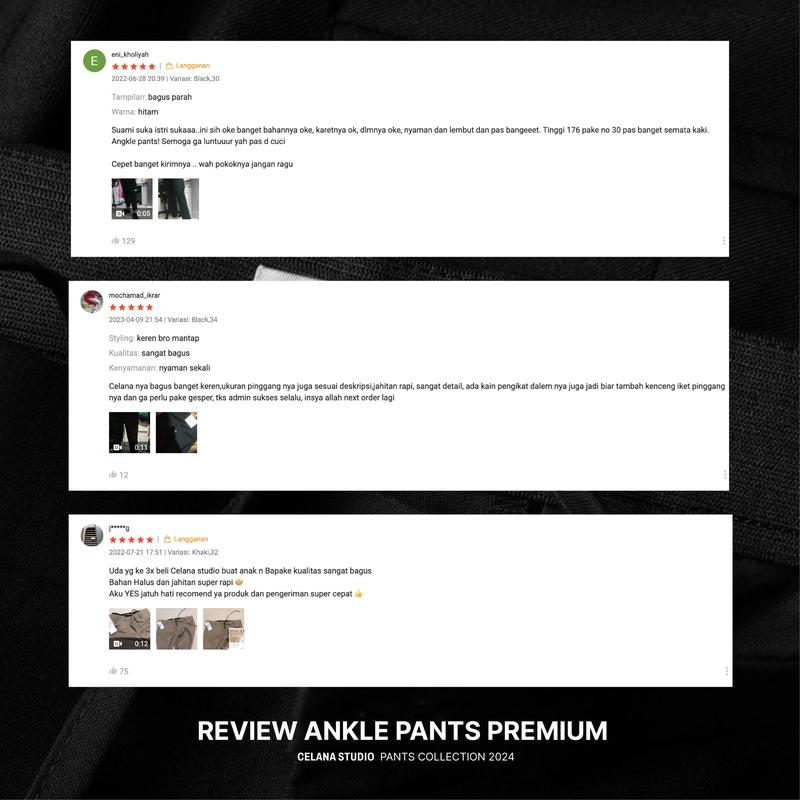 Product Introduction of Celana Panjang Pria Ankle Pants Premium by CELANASTUDIO 5