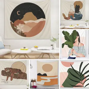 EARTH TONE - Kain Mandala Tapestry Motif Alam Aesthetic | Kain Gantung | Wall Decor [binary.warehouse]