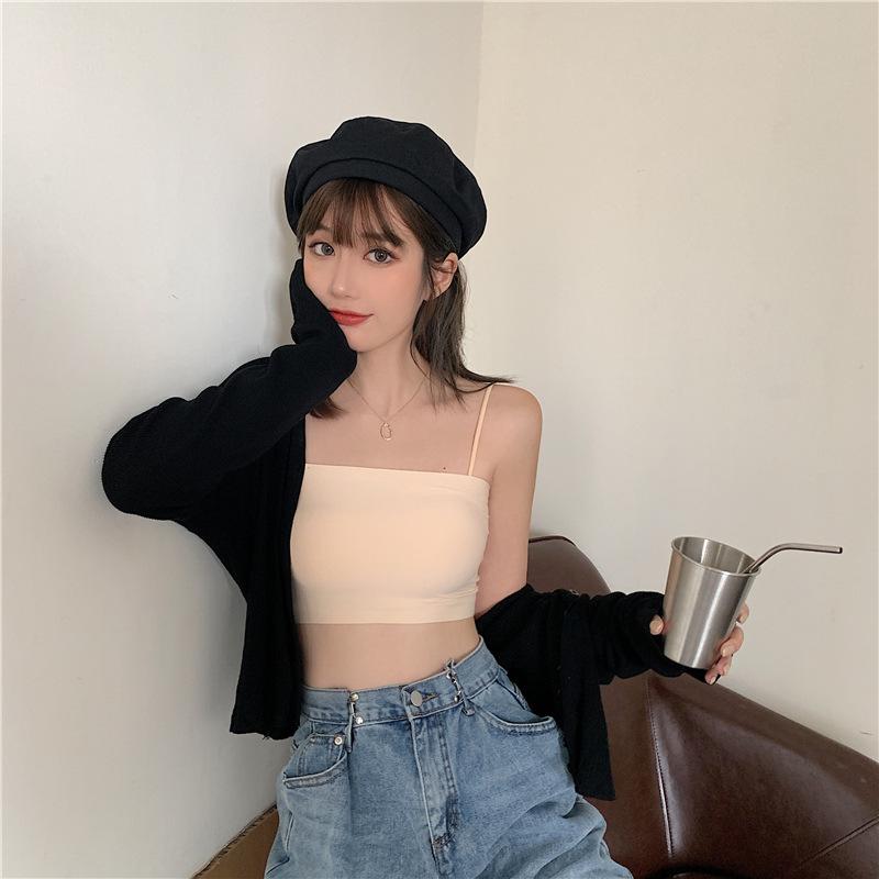Set 3 Áo Bra 2 Dây Đúc Su Mềm Mại Co Giãn Đa Chiều - Top Bra 2 Dây Sợi Bún Sẵn Mút Ngực KING SHOP B8881 Women 4