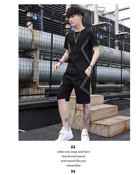 Product Introduction of Bộ Đồ Thể Thao Nam, ngắn Tay, Thường Ngày, Hàng Mới Về Mùa Hè, Quần Đùi Thời Trang Dáng Rộng Trẻ Trung, Bộ Hai Mảnh, Hợp Xu hướng, Có Sẵn Độc Lập Hoặc Bộ 12