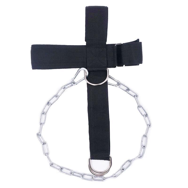 Product Introduction of Lifting Strap with Chain Adjustable Head Harness Neck Trainer for Home Gym Weightlifting Bodybuilding Barbell Workout 4