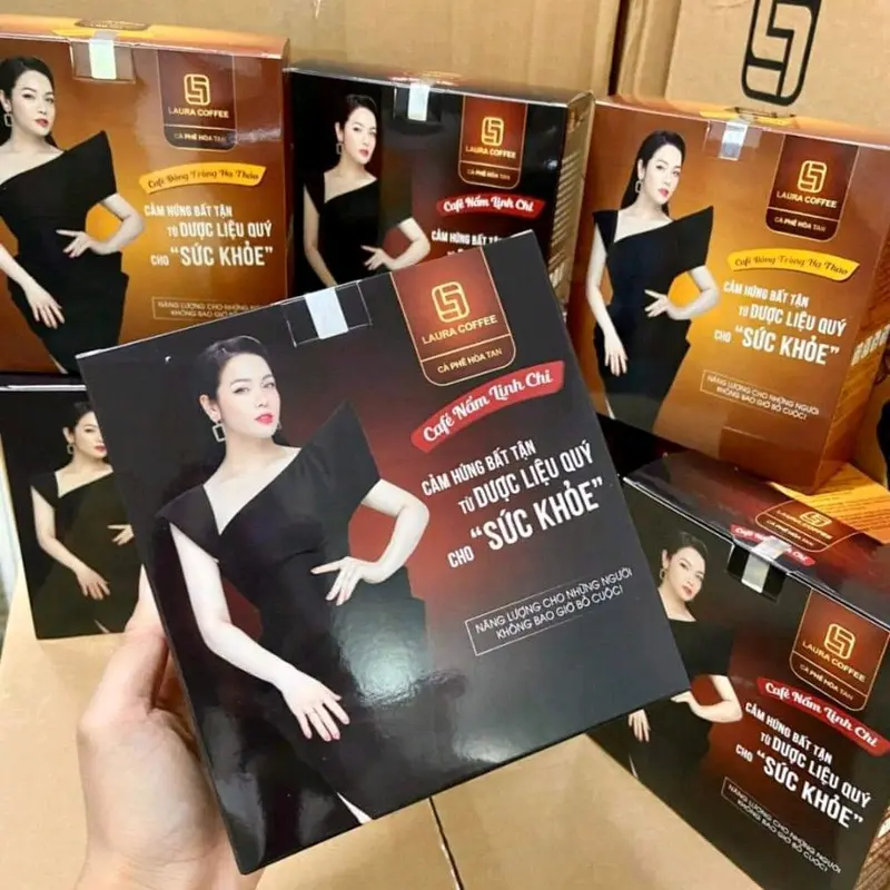 Combo 2 Hộp 2 vị cà phê laura Nhât Kim Anh Đông Trùng và Nấm Linh Chi 6