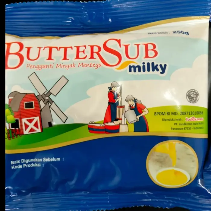 BUTTERSUB MILKY SACHET 250gram  Baking Food