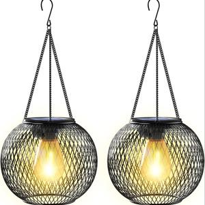Solar Powered Outdoor Lights, Solar Powered Hanging Lights, Outdoor Hanging Lights for Garden Patio Yard Tree