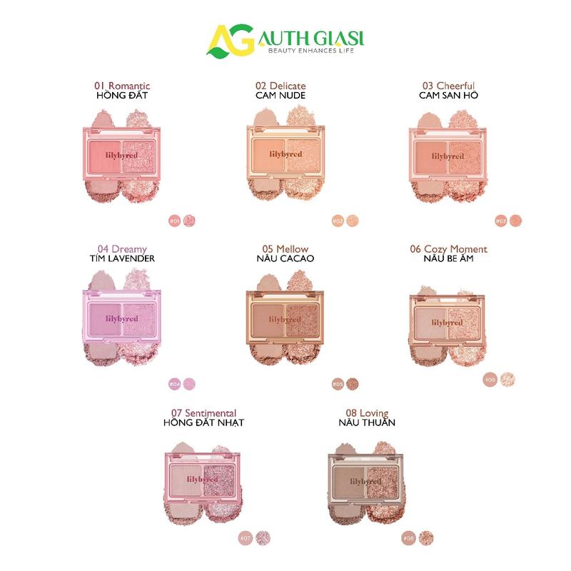 Bảng mắt LILYBYRED Little Bitty Moment Shadow 2 ô Cosmetic Mỹ Phẩm 2