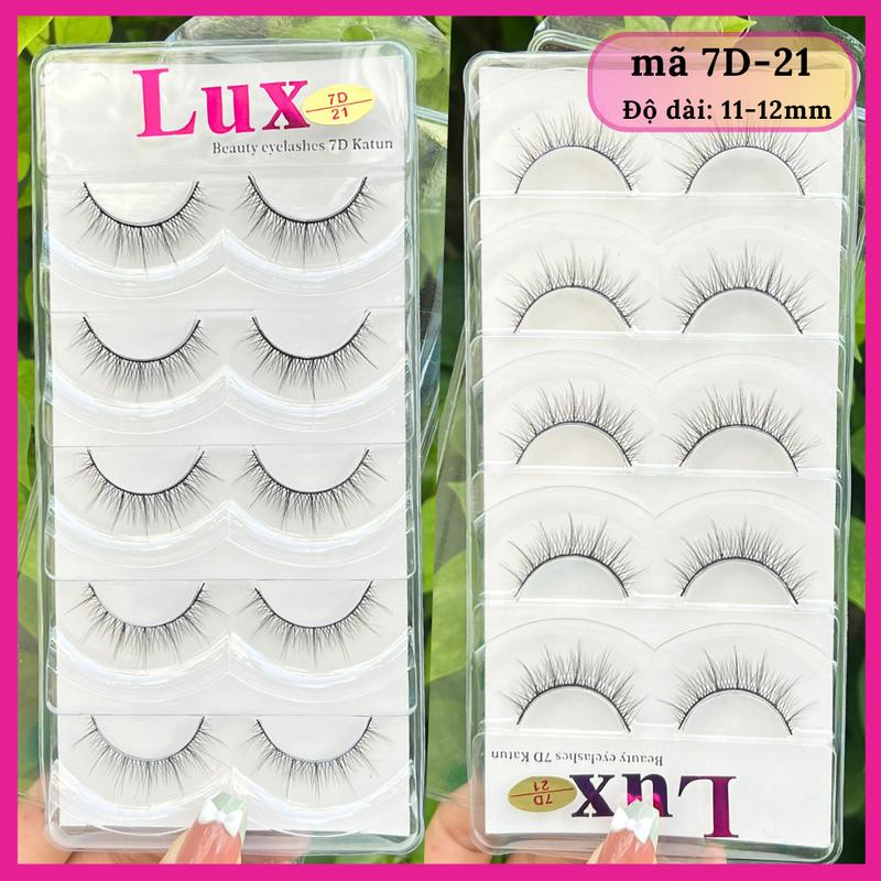 Lông Mi Giả Tự Nhiên LUX 7D Katun Cao Cấp 5 Cặp Thuỷ Mi Từ Mã 7D01 đến 7D37