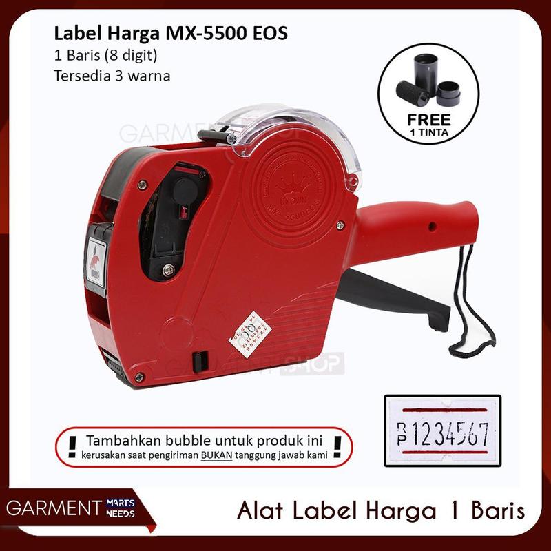 Alat Label Harga 1 Baris Price Expired Date Label 8 digit MX 5500 EOS ...