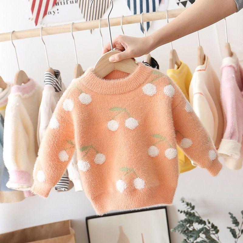 Product Introduction of Áo Len Trẻ Em Ấm Áp, Dành Cho Bé Gái, Cổ Tròn, Lót Lông Chồn, Dày Dặn, Thích Hợp Cho Mùa Thu Và Mùa Đông, Quần Áo Hàng Đầu Mới, 2024 5