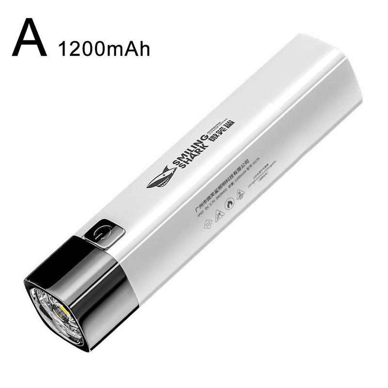 Product Introduction of 600mAh/1200mah Smiling Shark Mini LED Zoomable Flashlight COB Long Large High Floodlight 24