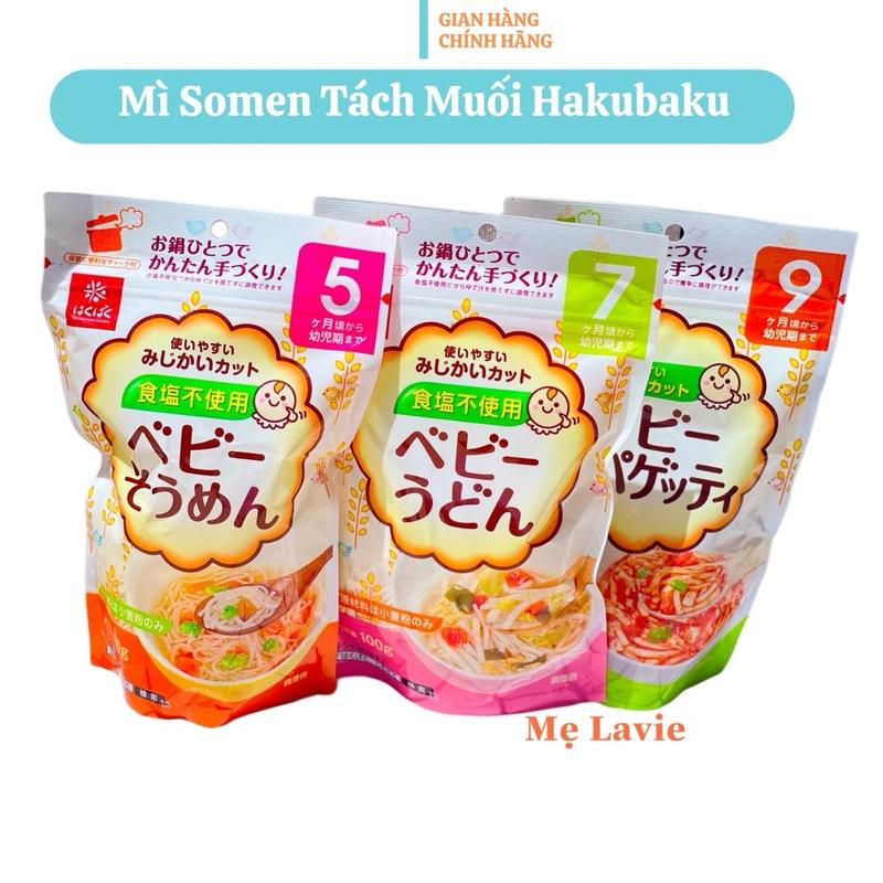 Mỳ somen tách muối Hakubaku Nhật cho bé ăn dặm