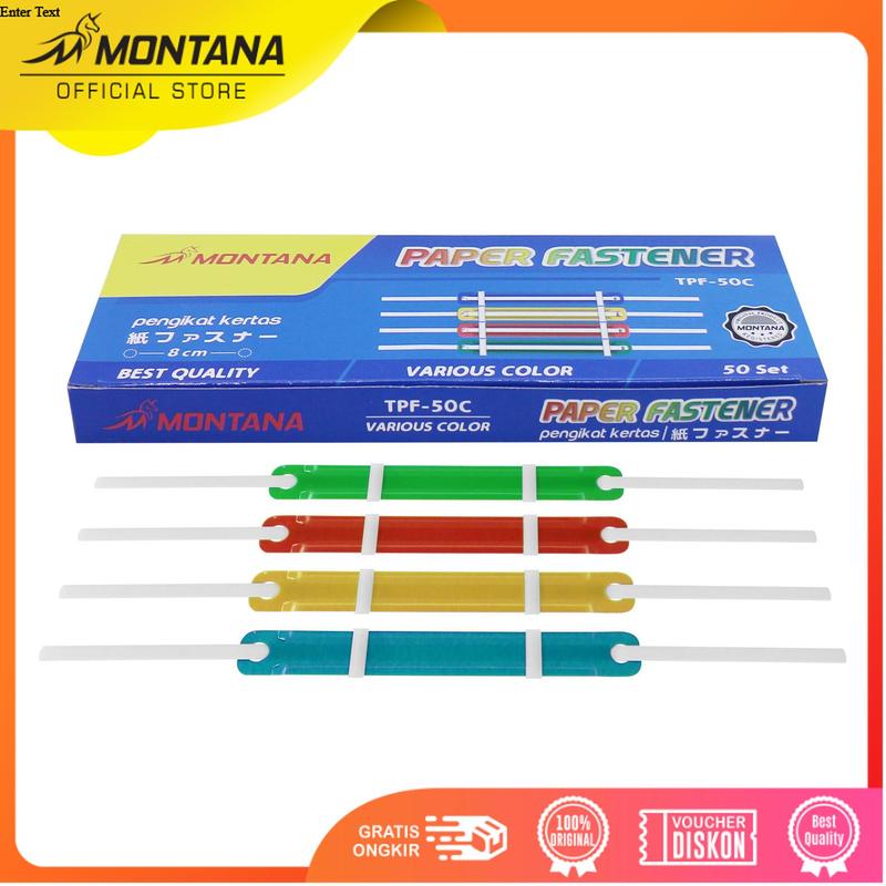 Paper Fasteners Color MONTANA Paper Fastener Pengikat Kertas 50 Pcs Various Color Best ...
