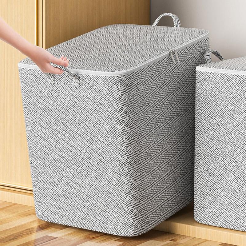  Túi Đựng Quần Áo Dung Tích Lớn Túi Sắp Xếp Quần Áo Gia Đình Túi Sắp Xếp Tủ Quần Áo Giỏ Đựng Chăn Bông Có Tay Cầm Xô Đựng Phân Loại Tủ Quần Áo Thích Hợp Đi Du Lịch 