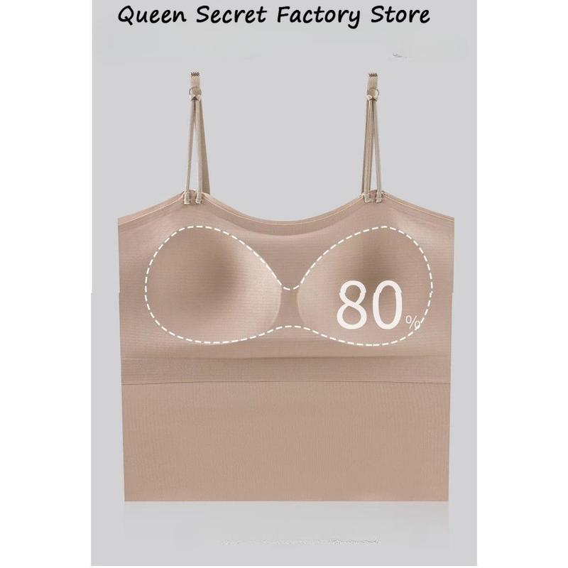 2 in 1 Ice Silk Cold Camisole with chest pads, thin beautiful back anti-slip bra+Top 5