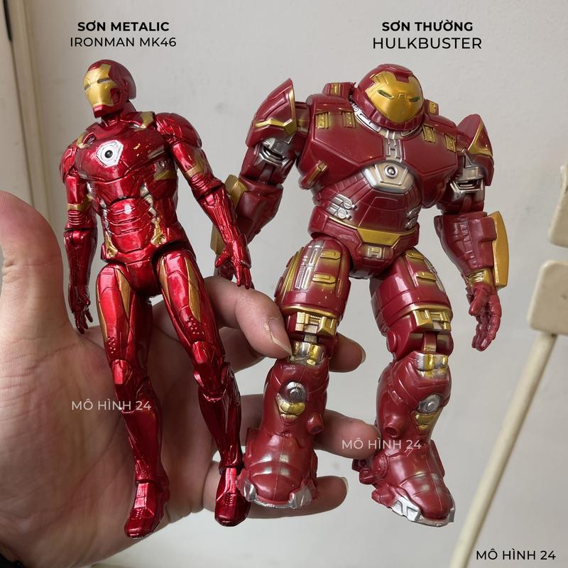 [18cm] MÔ hình đồ chơi cao cấp Iron Man robot Hulkbuster hulk buster figure Marvel Ironman Người sắt giá rẻ có đèn led mk46