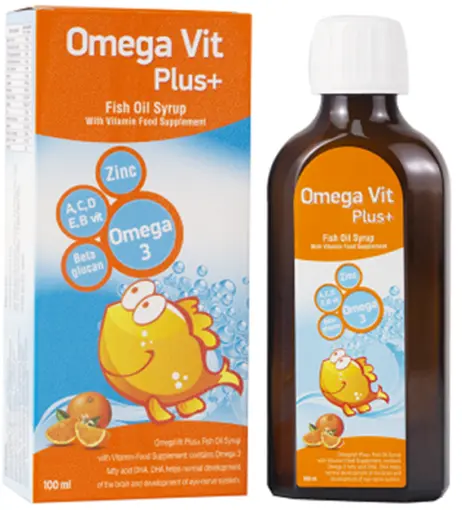 Omega Vit Plus+ [Chính hãng] – Chai 100ml Bổ sung Omega3, Betaglucan, Vitamin, khoáng chất phát triển toàn diện cho trẻ