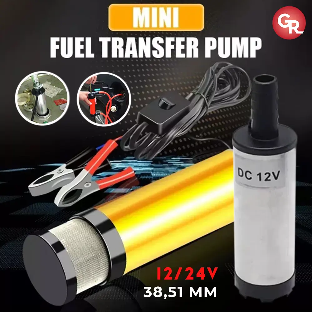 [BISA COD} Pompa Minyak Celup Air Mini Kecilmp Mini Oli Solar Air Submersible Portable 12V Diesel Pump
