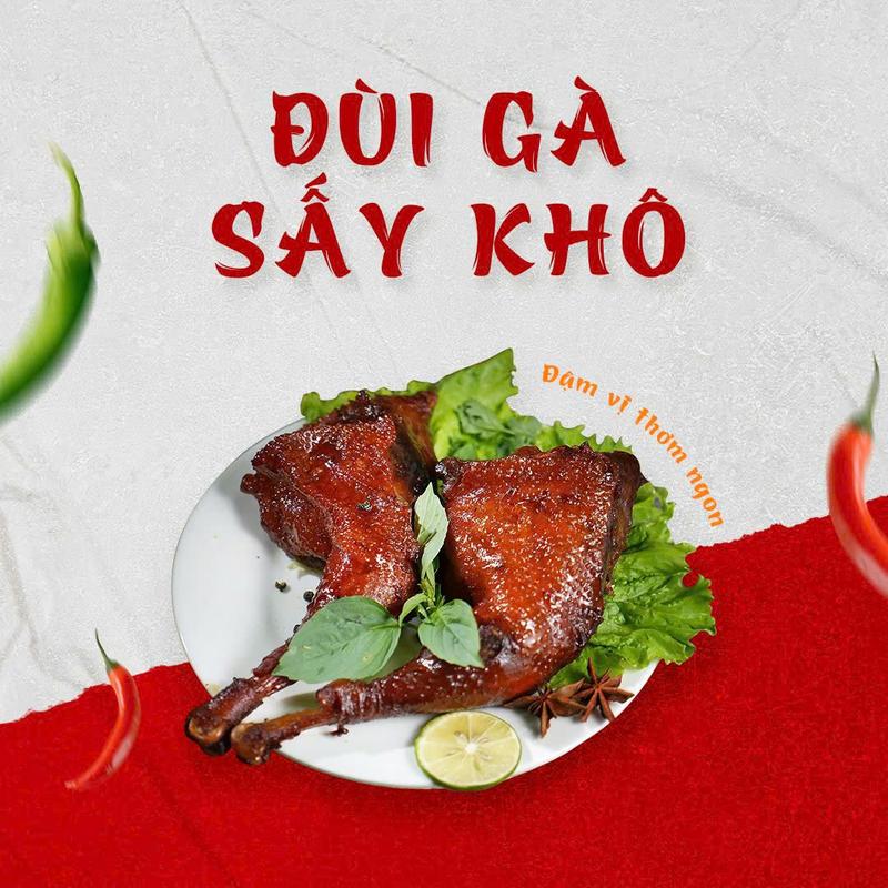 [Live sale] Combo 3 Đùi gà sấy ăn liền, nguyên chiếc lớn, ăn cùng Minh Châu Food Snack Ăn Vặt - Hương vị đặc trưng, thực phẩm sạch, an toàn