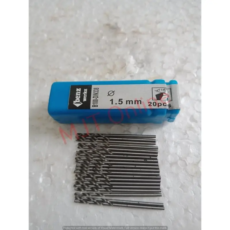Mata Bor Besi HSS Jobber Drill Bit 1mm 2mm 3mm 4mm 5mm 6mm 7mm 8mm 9mm 10mm 11mm 12mm 13mm BENZ