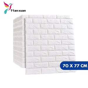 Wallpaper Dinding 70x77cm 3D Foam Bata Classic Walpaper Sticker Dinding Dekorasi Kamar ​Perekat Diri