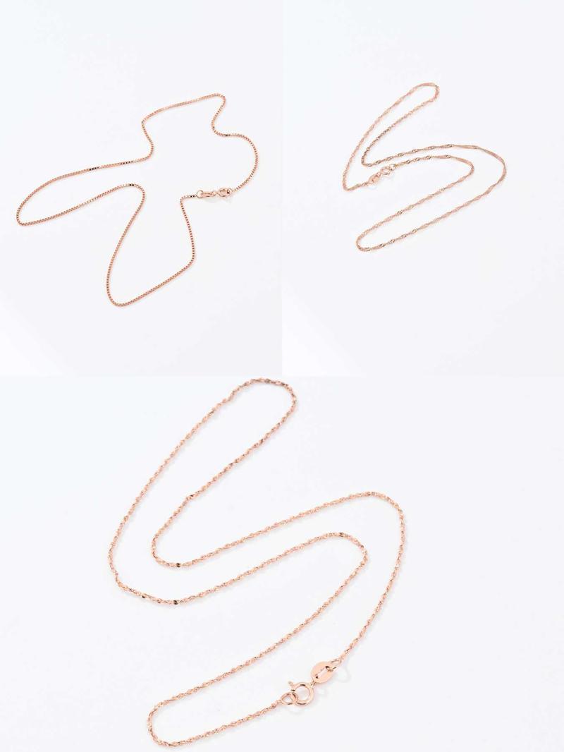 Product Introduction of 925 Sterling Silver Simple Chain Necklace, Minimalist Style Necklace, Fashion Jewelry Accessories for Women & Girls 7