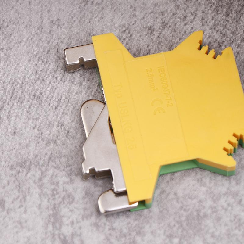 Product Introduction of USLKG2.5 Screw Ground DIN Rail Terminal Block Earth Connector Protective Modular UK 2.5mm Wire Electrical Connector USLKG-2.5N 33