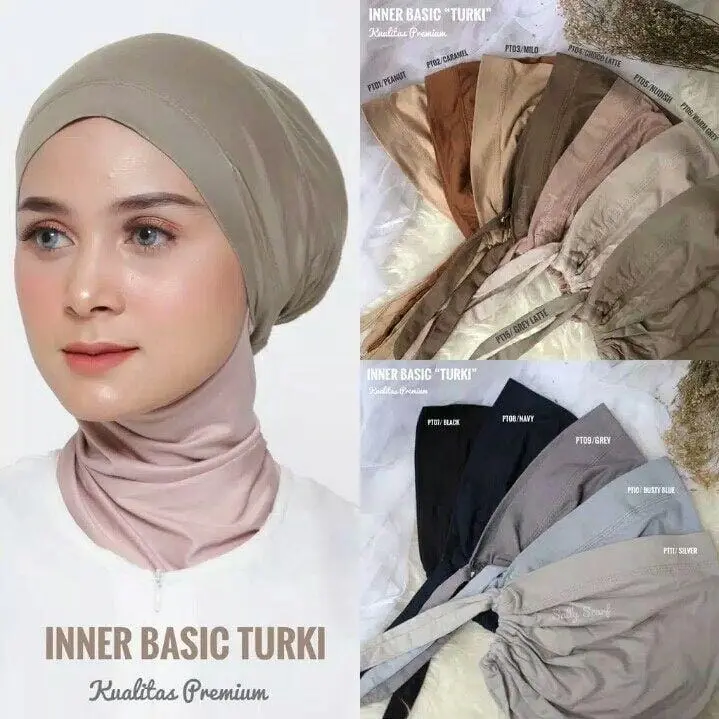 Inner Basic Turki Tali / Ciput Tali Kaos Premium / Ciput Polos Tali
