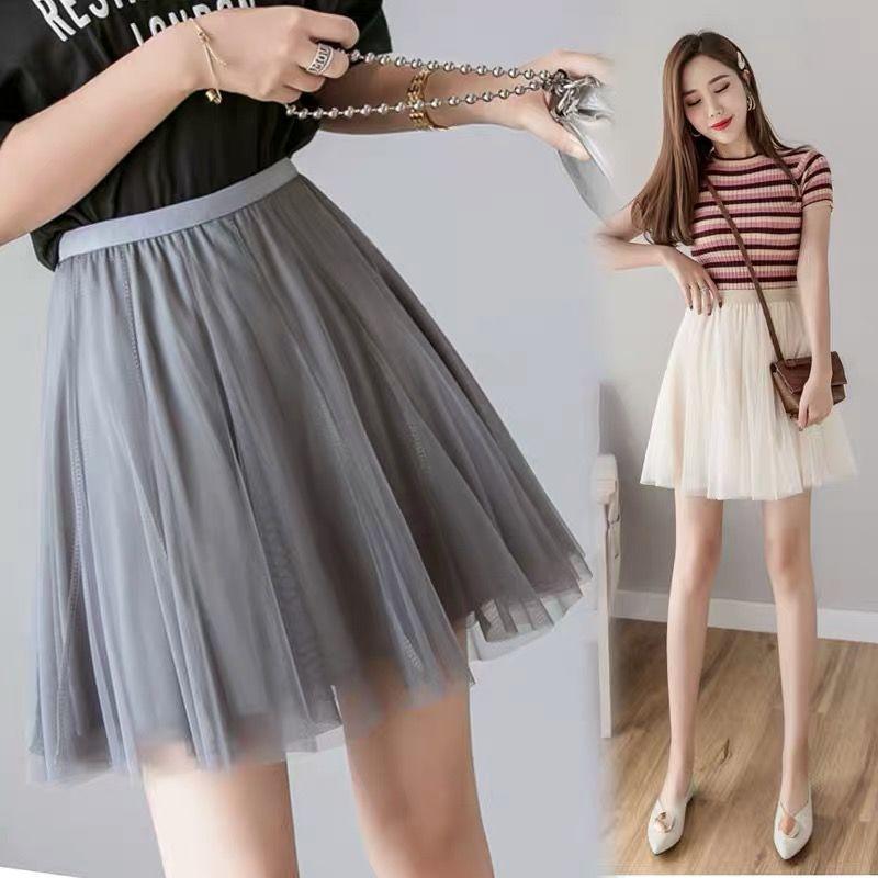 Product Introduction of Fashionable, elegant, casual, versatile mesh skirt, pleated skirt, A-line skirt, high waisted, slimming, versatile skirt, fairy skirt, small and fresh, large hem mesh skirt 25