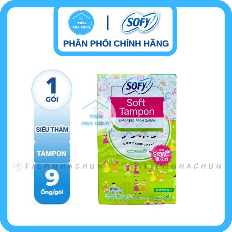 CHE TÊN SP BVS Băng Vệ Sinh Sofy Soft Tampon Super Siêu Thấm Nhật Bản Gói 9 Ống HÀNG NHẬP KHẨU CHÍNH HÃNG