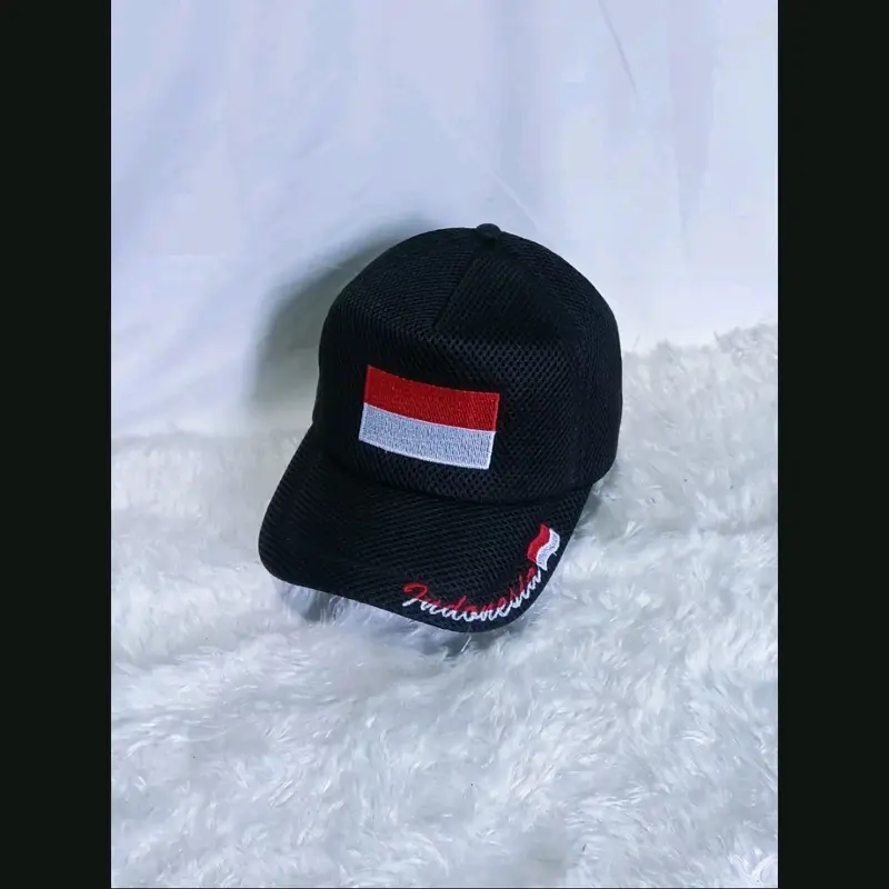 Topi pria dewasa bordir satpam, army, security, bendera, garuda, nkri bahan doble mesh tebal Topi Bisbol 1