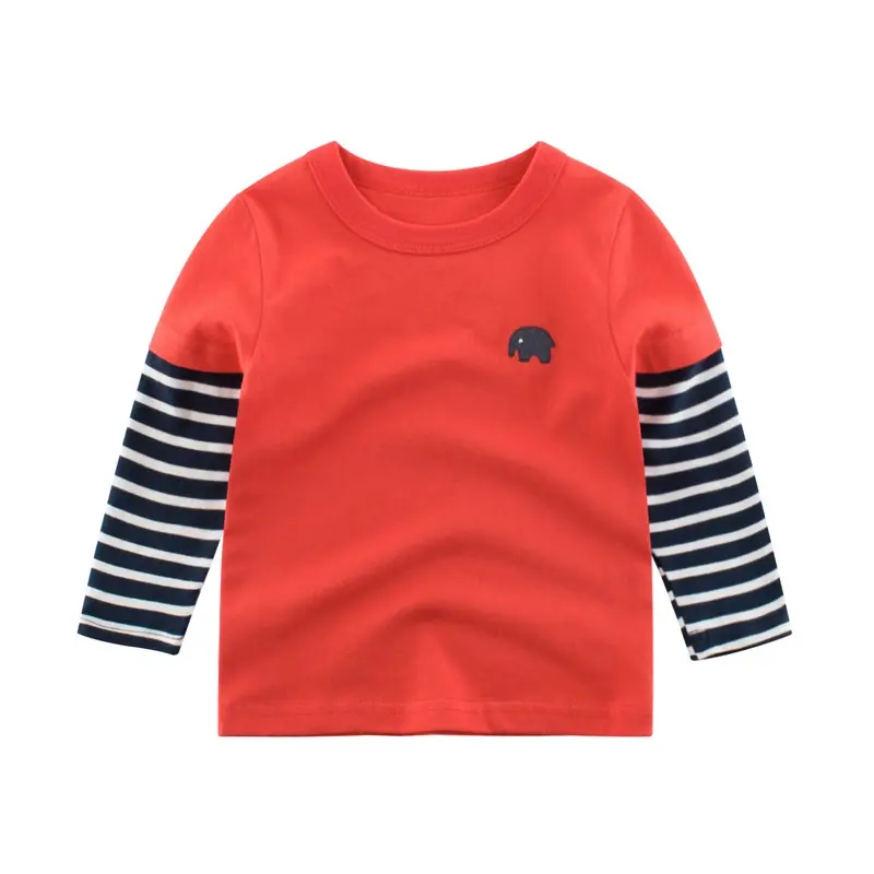Baju Kaos T-Shirt Fashion Anak Laki-Laki Gambar Gajah Warna Putih Dan Merah 1