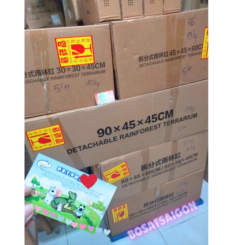 YL-09 CHUỒNG KÍNH LẮP GHÉP LỚN 90CM CAO CẤP  BÒ SÁT THÚ CƯNG BỂ HỒ RÙA RỒNG ÚC TRĂN RẮN NGUYÊN SIU 9