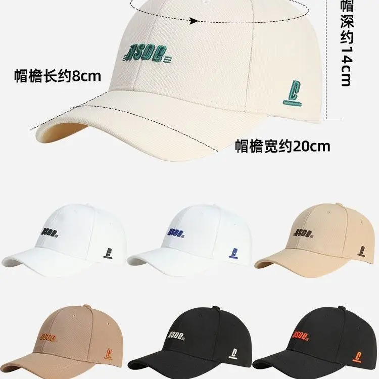 3D Hard Brim Baseball Cap for Women New Deep Crown Versatile Hard Brim Ins Style Sun Protection Face Slimming Letter Embroidery Duckbill Cap 7