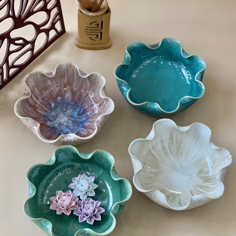 [Tặng 10 viên đá, 1 sen xốp và 1 chú cá koi] Bát thả hoa “Minh đường tụ thuỷ” thu hút vượng khí, tích tài lộc về cho gia chủ hàng Bát Tràng cao cấp, bát sen tắm phật, bát nước thả hoa Tần tài, thổ địa- gốm sứ Anh Thư