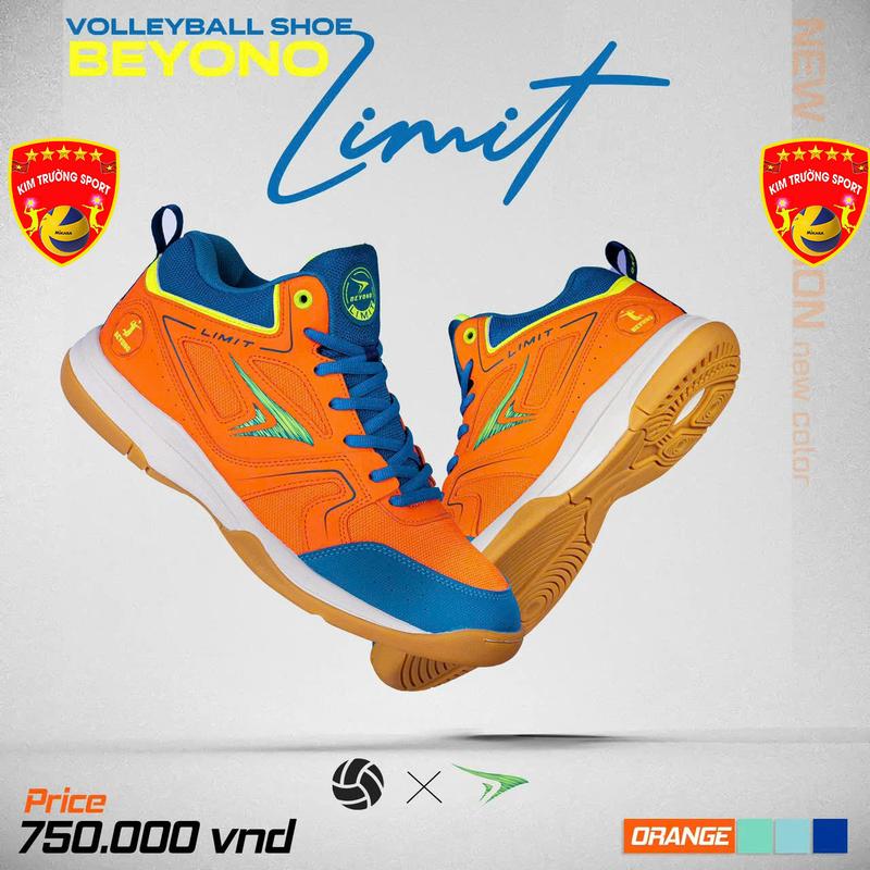Giày thể thao bóng chuyền BEYONO LIMIT  , ƯU điểm nhẹ êm bền ôm chân , cày sân be tông bền bỉ , giảm chấn chốt , tặng ngay đôi tất ass2023 khi mua giày , Bảo hành  hãng BEYONO !